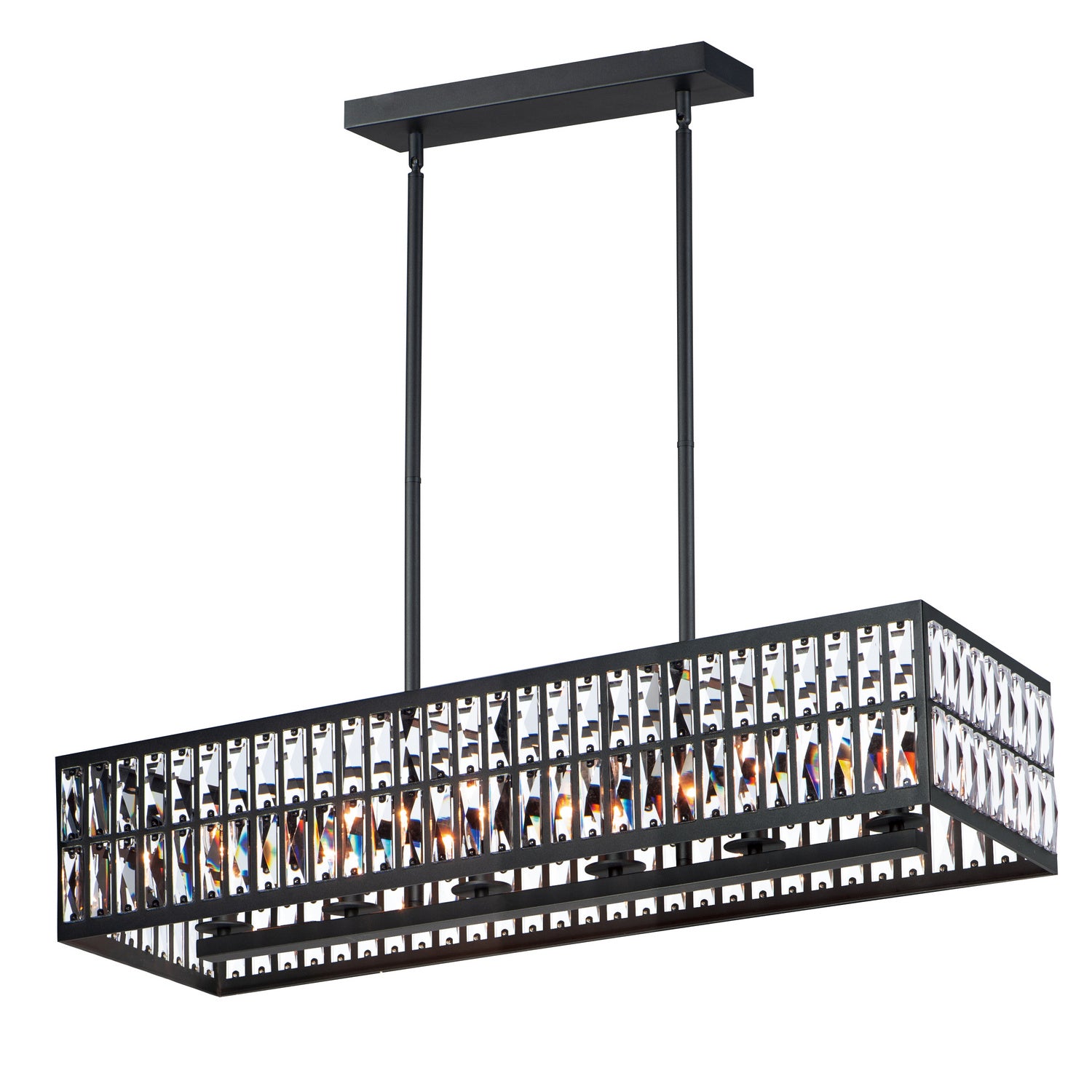 Maxim - 21817BCBK - Six Light Linear Pendant - Madeline - Black