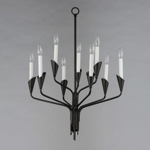 Maxim - 24349BK - Nine Light Chandelier - Calyx - Black