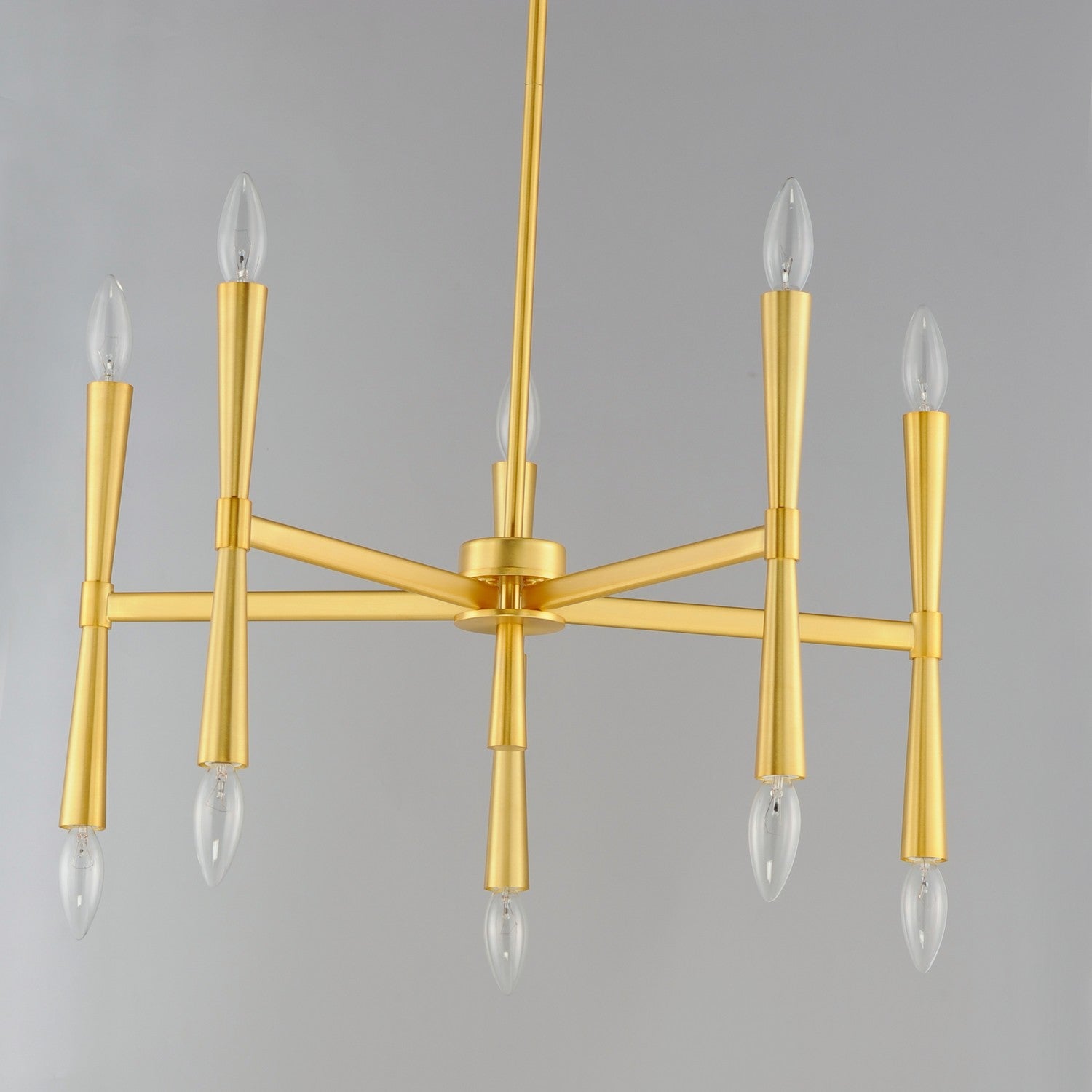 Maxim - 24625SBR - Ten Light Chandelier - Rome - Satin Brass