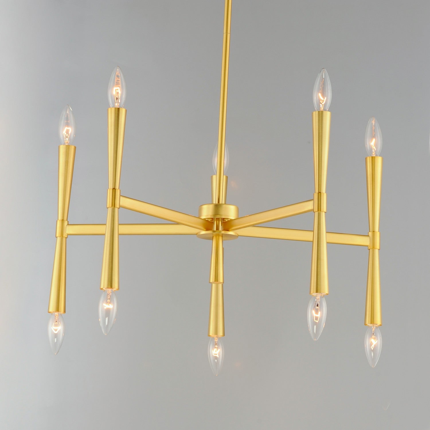 Maxim - 24625SBR - Ten Light Chandelier - Rome - Satin Brass