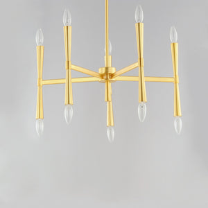 Maxim - 24625SBR - Ten Light Chandelier - Rome - Satin Brass