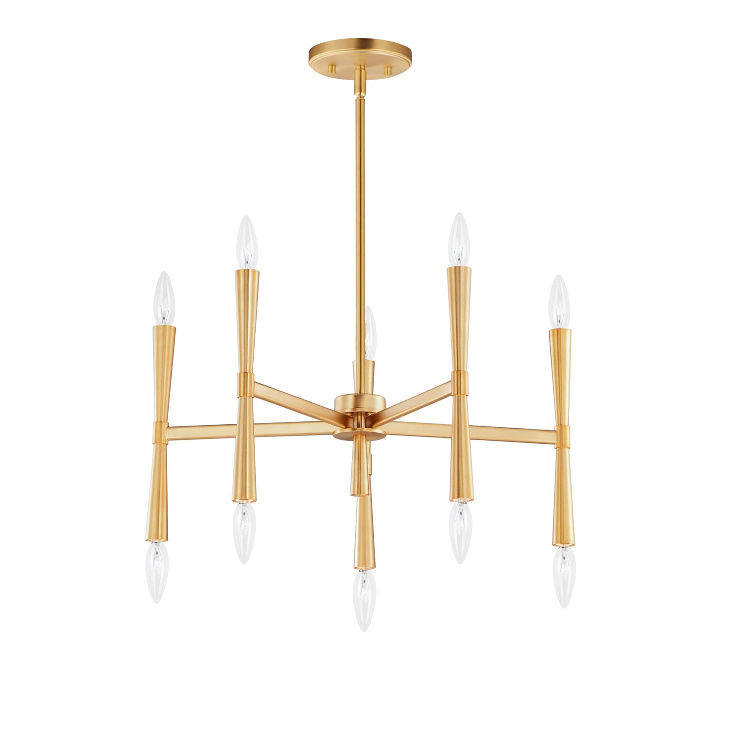 Maxim - 24625SBR - Ten Light Chandelier - Rome - Satin Brass