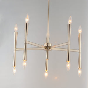 Maxim - 24625SN - Ten Light Chandelier - Rome - Satin Nickel