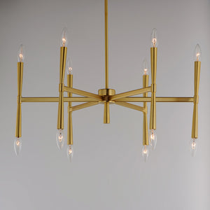 Maxim - 24626SBR - 12 Light Chandelier - Rome - Satin Brass