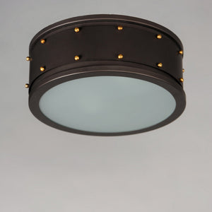 Maxim - 25160OIAB - Two Light Flush Mount - Trestle - Oil Rubbed Bronze / Antique Brass