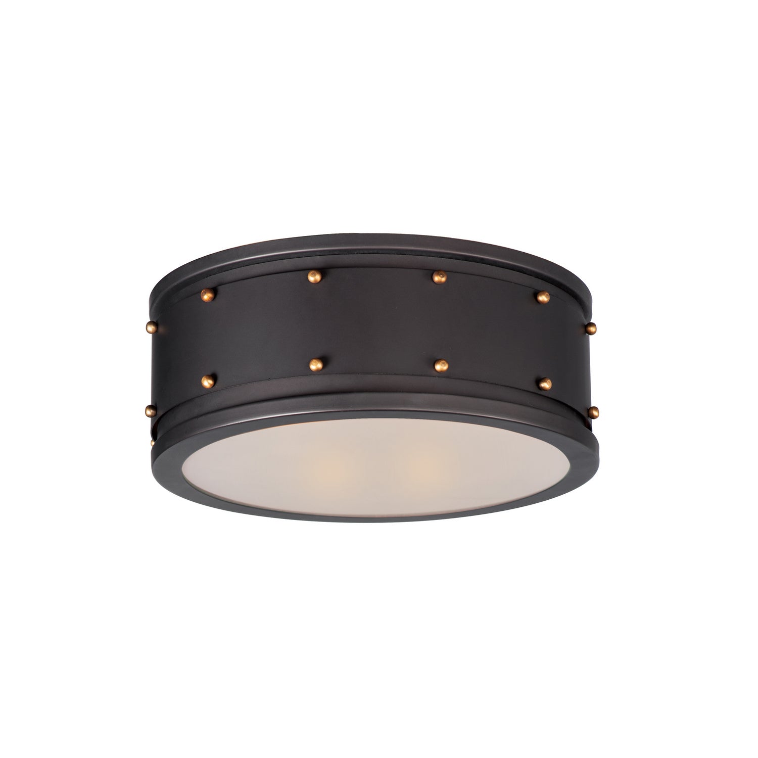 Maxim - 25160OIAB - Two Light Flush Mount - Trestle - Oil Rubbed Bronze / Antique Brass