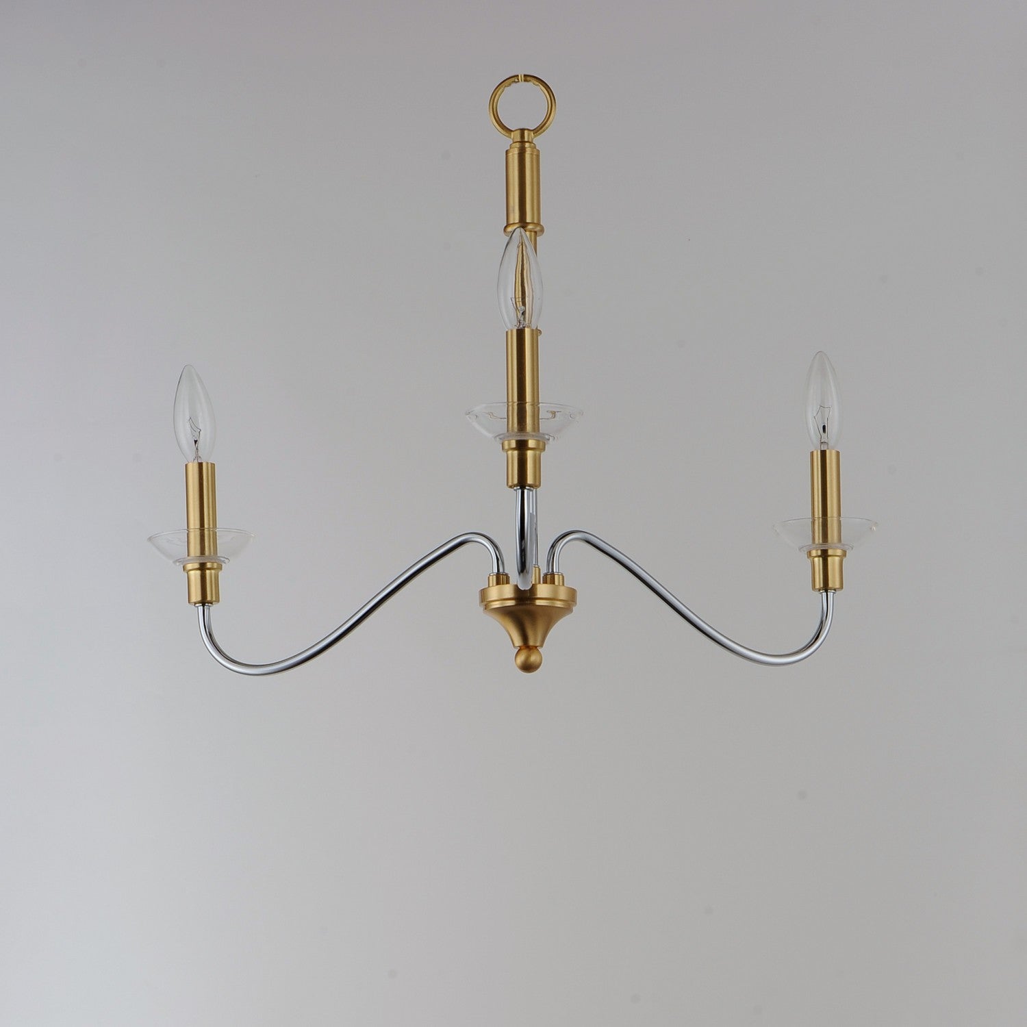 Maxim - 25373CLPCSBR - Three Light Pendant - Clarion - Polished Chrome / Satin Brass