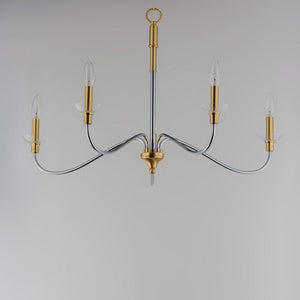 Maxim - 25375CLPCSBR - Five Light Chandelier - Clarion - Polished Chrome / Satin Brass