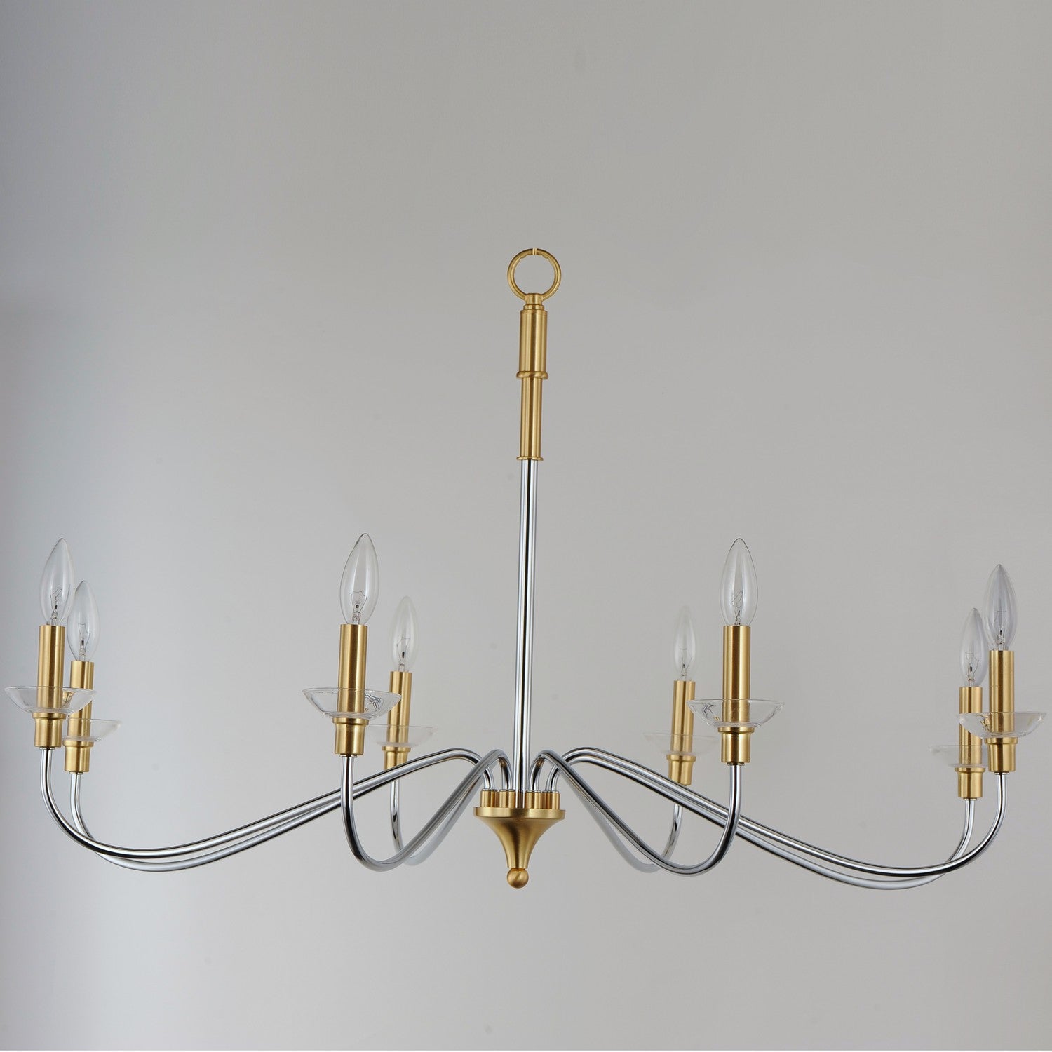 Maxim - 25378CLPCSBR - Eight Light Chandelier - Clarion - Polished Chrome / Satin Brass