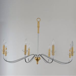 Maxim - 25378CLPCSBR - Eight Light Chandelier - Clarion - Polished Chrome / Satin Brass