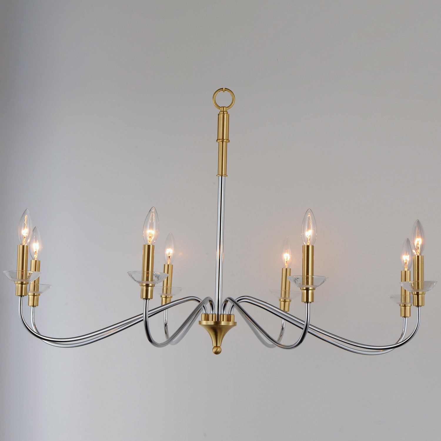 Maxim - 25378CLPCSBR - Eight Light Chandelier - Clarion - Polished Chrome / Satin Brass