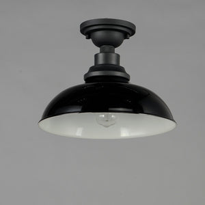 Maxim - 35110GBBK - One Light Outdoor Ceiling Mount - Granville - Gloss Black / Black