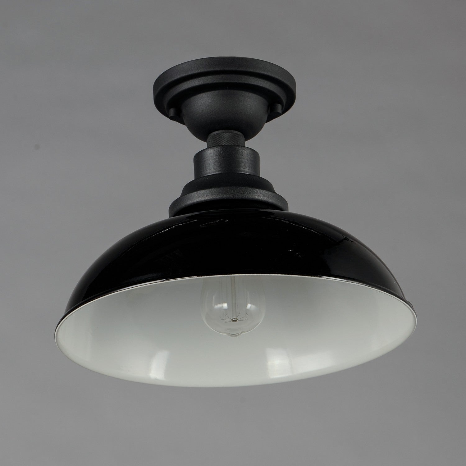 Maxim - 35110GBBK - One Light Outdoor Ceiling Mount - Granville - Gloss Black / Black