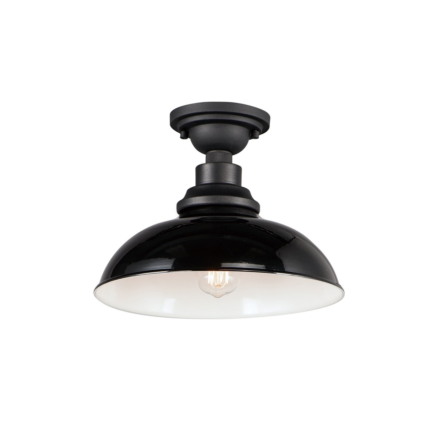 Maxim - 35110GBBK - One Light Outdoor Ceiling Mount - Granville - Gloss Black / Black