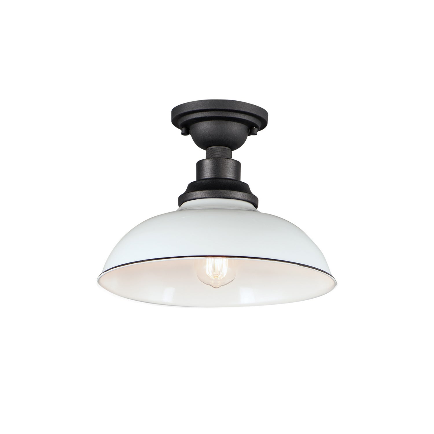 Maxim - 35110WTBK - One Light Outdoor Ceiling Mount - Granville - White / Black