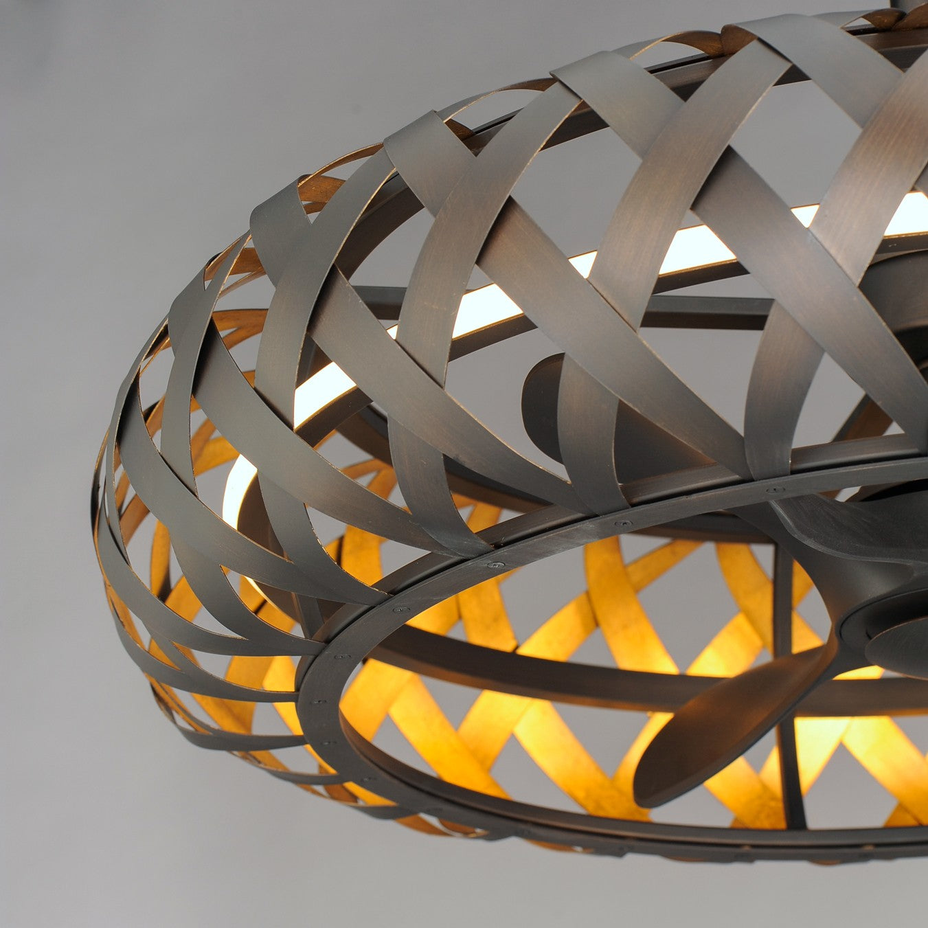 Maxim - 61010BZGTGLD - LED Fandelight - Weave - Bronze Gilt / Gold