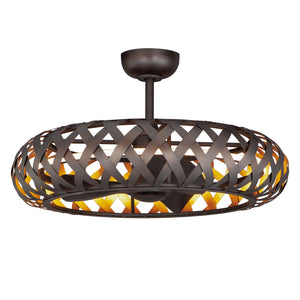 Maxim - 61010BZGTGLD - LED Fandelight - Weave - Bronze Gilt / Gold