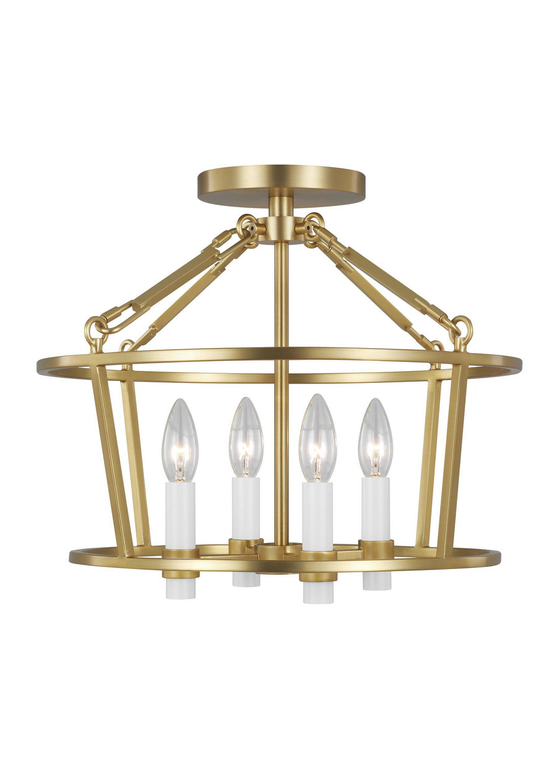 Visual Comfort Studio - CF1064BBS - Four Light Flush Mount - Marston - Burnished Brass