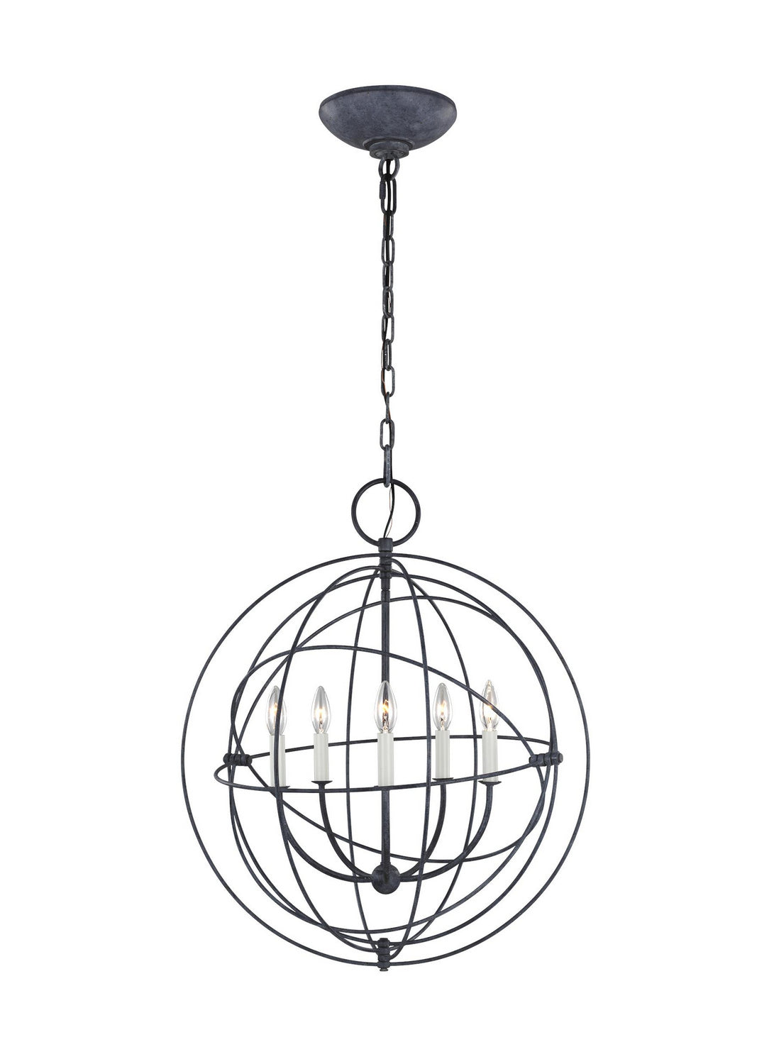 Visual Comfort Studio - CP1255WGV - Five Light Pendant - Bayberry - Weathered Galvanized