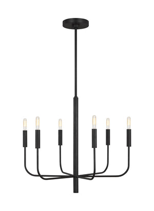 Visual Comfort Studio - EC1006AI - Six Light Chandelier - Brianna - Aged Iron