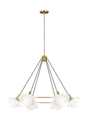 Visual Comfort Studio - EC1226BBS - Six Light Chandelier - Rossie - Burnished Brass