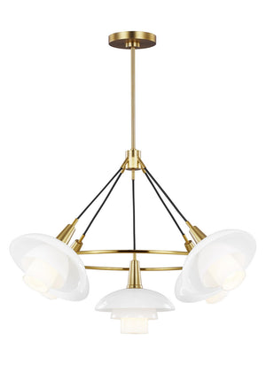 Visual Comfort Studio - EC1235BBS - Five Light Chandelier - Rossie - Burnished Brass