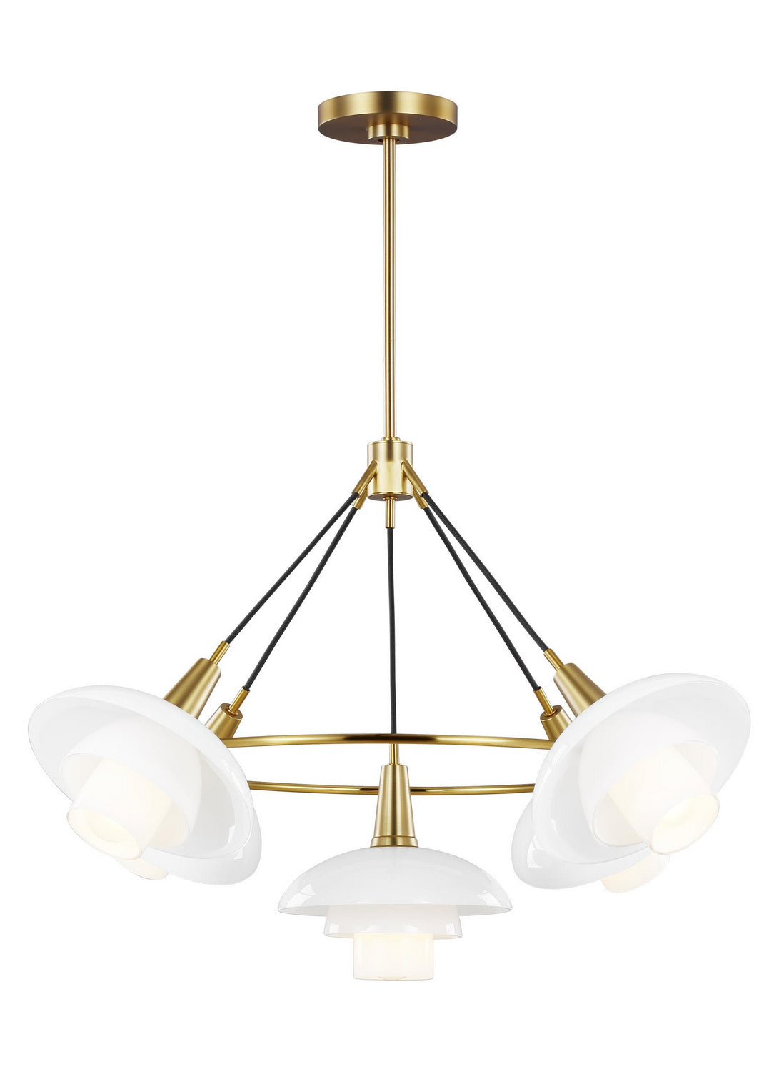 Visual Comfort Studio - EC1235BBS - Five Light Chandelier - Rossie - Burnished Brass