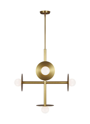 Visual Comfort Studio - KC1035BBS - Five Light Chandelier - Nodes - Burnished Brass