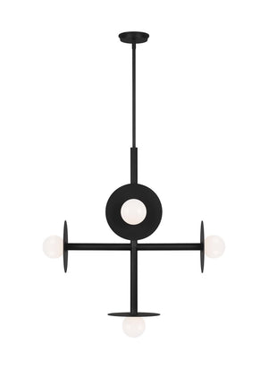 Visual Comfort Studio - KC1035MBK - Five Light Chandelier - Nodes - Midnight Black