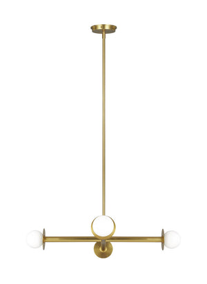 Visual Comfort Studio - KC1064BBS - Four Light Chandelier - Nodes - Burnished Brass