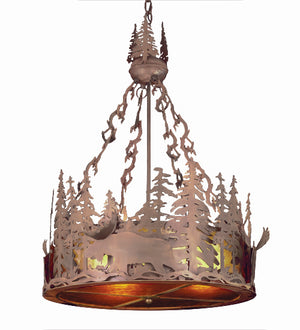 Meyda Tiffany - 50179 - 12 Light Pendant - Moose At Dusk - Rust