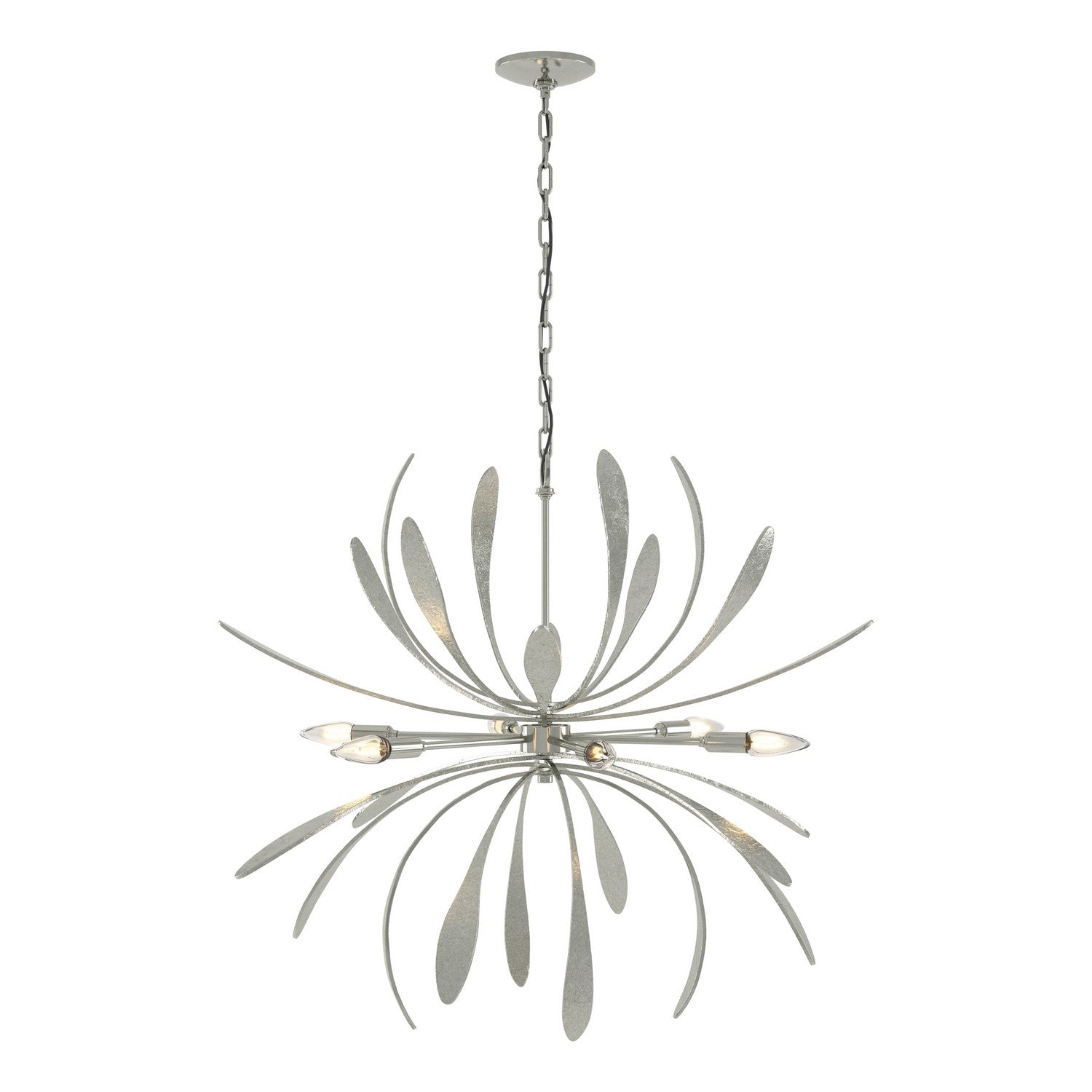 Hubbardton Forge - 104350-SKT-85 - Six Light Chandelier - Dahlia - Sterling