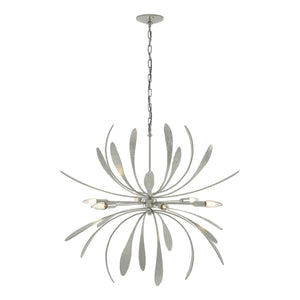 Hubbardton Forge - 104350-SKT-85 - Six Light Chandelier - Dahlia - Sterling