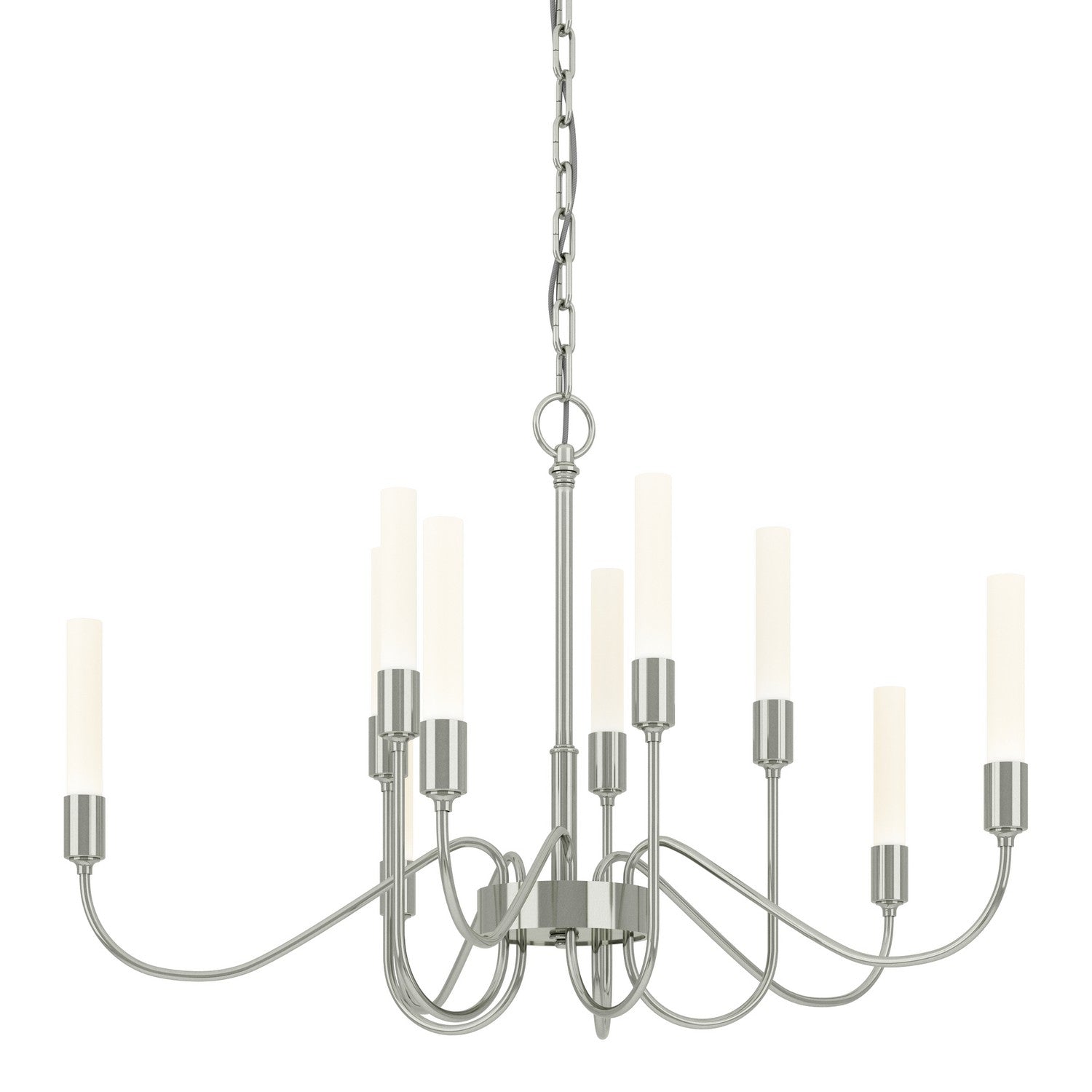 Hubbardton Forge - 106030-SKT-85 - Ten Light Chandelier - Lisse - Sterling