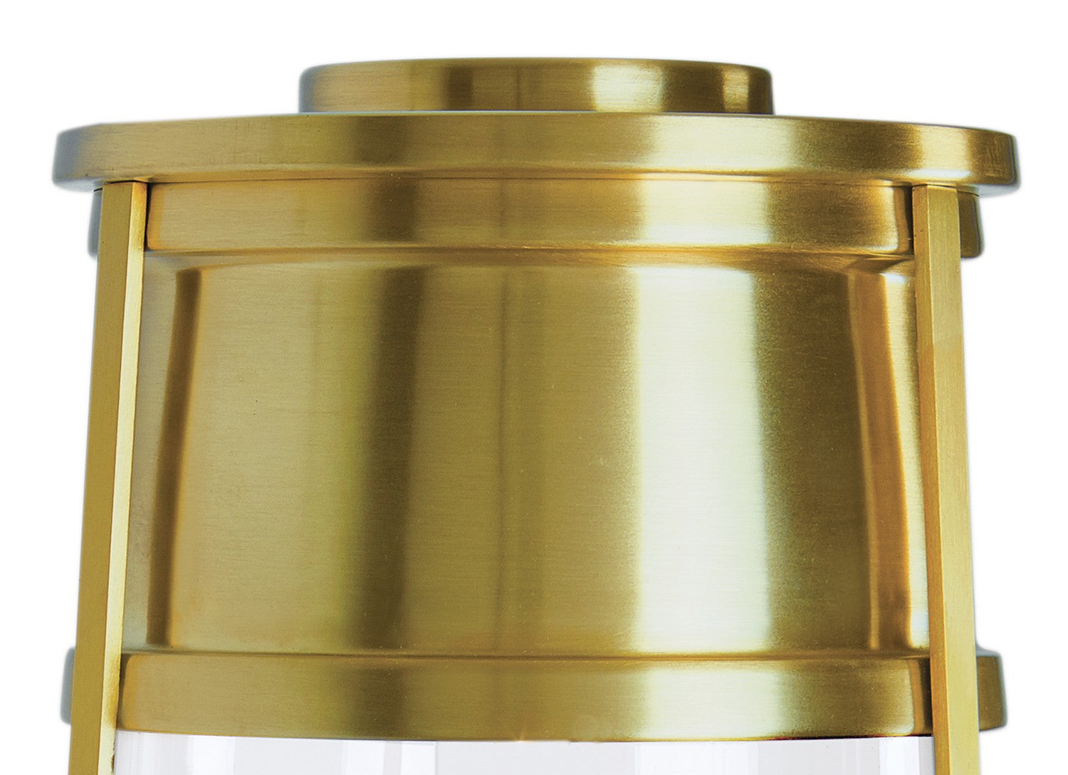 Norwell Lighting - 1247-SB-CL - One Light Post Mount - Cone - Satin Brass