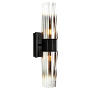 Norwell Lighting - 9759-MB-CLGR - Two Light Wall Sconce - Icycle - Matte Black