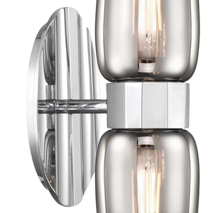 Norwell Lighting - 9760-CH-CLGR - Two Light Wall Sconce - Flame - Chrome