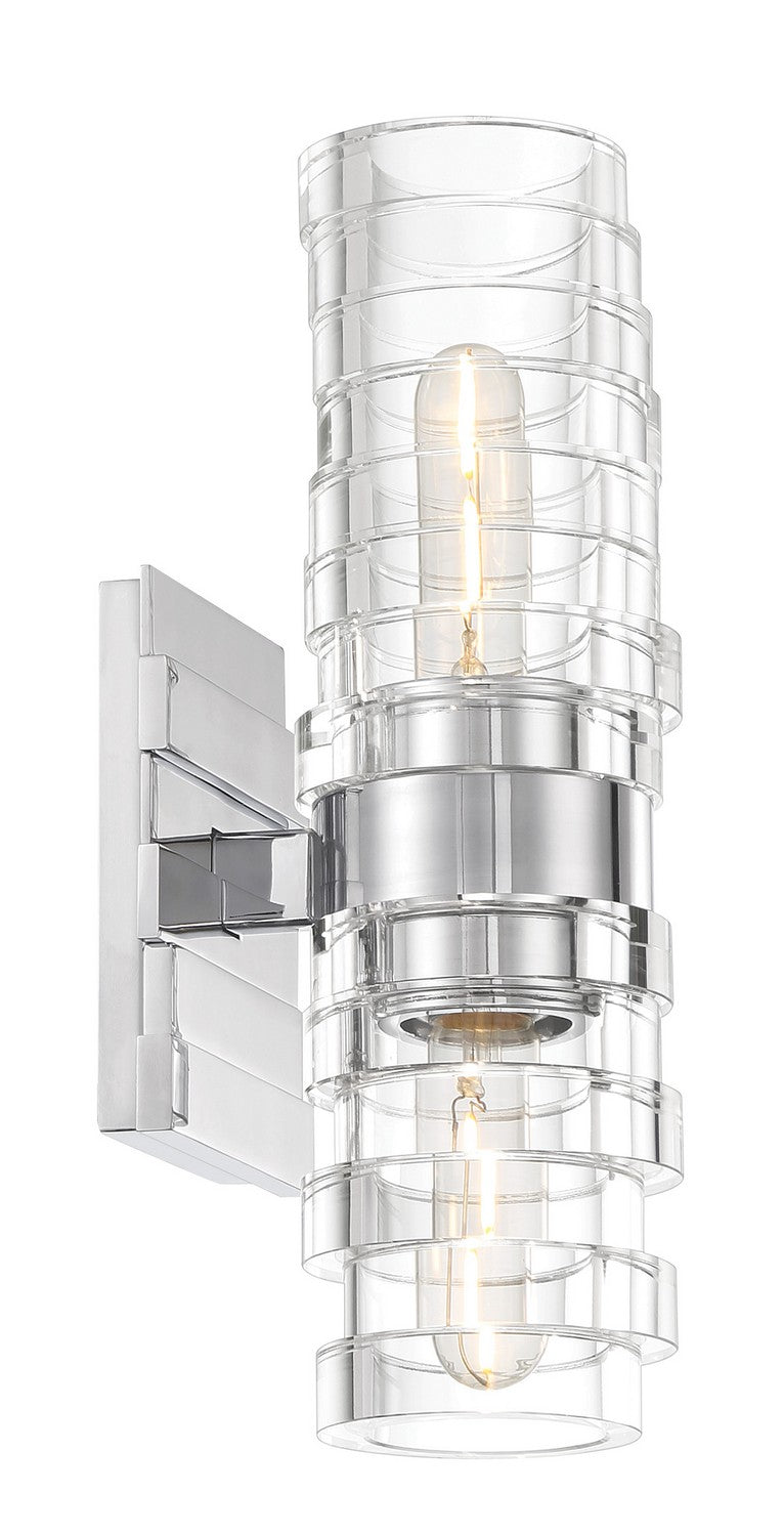 Norwell Lighting - 9765-CH-IC - Two Light Wall Sconce - Murano - Chrome