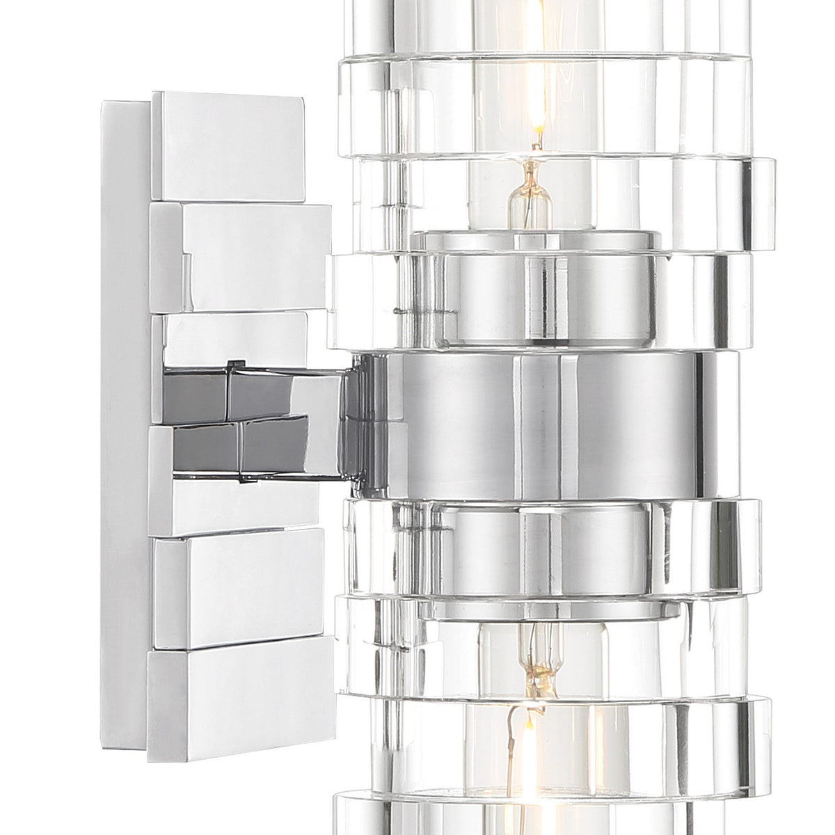 Norwell Lighting - 9765-CH-IC - Two Light Wall Sconce - Murano - Chrome