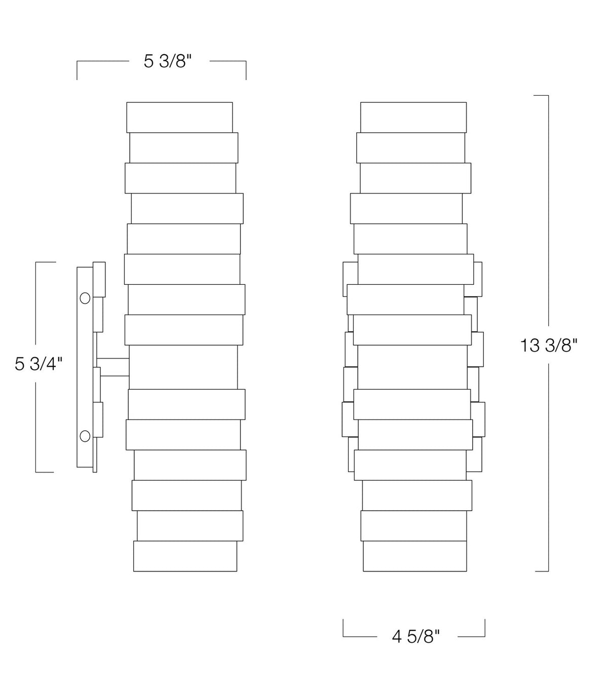 Norwell Lighting - 9765-CH-IC - Two Light Wall Sconce - Murano - Chrome