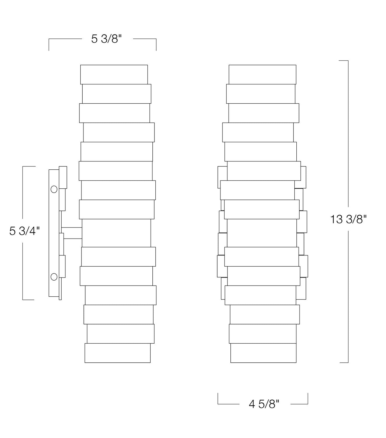 Norwell Lighting - 9765-MB-IC - Two Light Wall Sconce - Murano - Matte Black