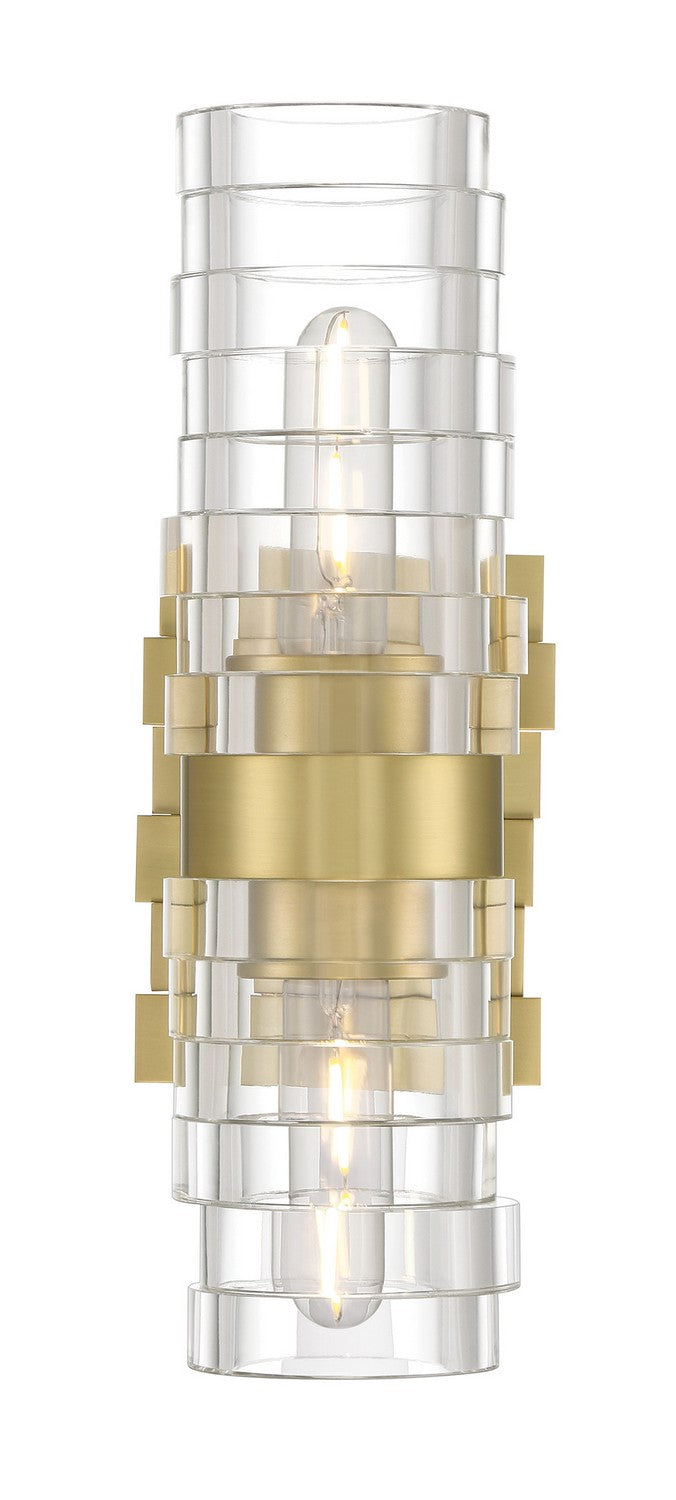 Norwell Lighting - 9765-SB-IC - Two Light Wall Sconce - Murano - Satin Brass