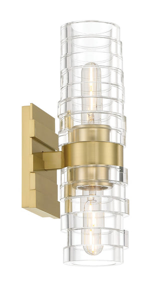 Norwell Lighting - 9765-SB-IC - Two Light Wall Sconce - Murano - Satin Brass