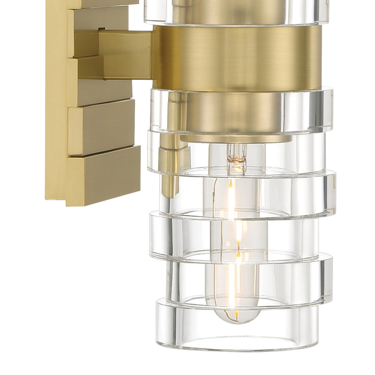 Norwell Lighting - 9765-SB-IC - Two Light Wall Sconce - Murano - Satin Brass