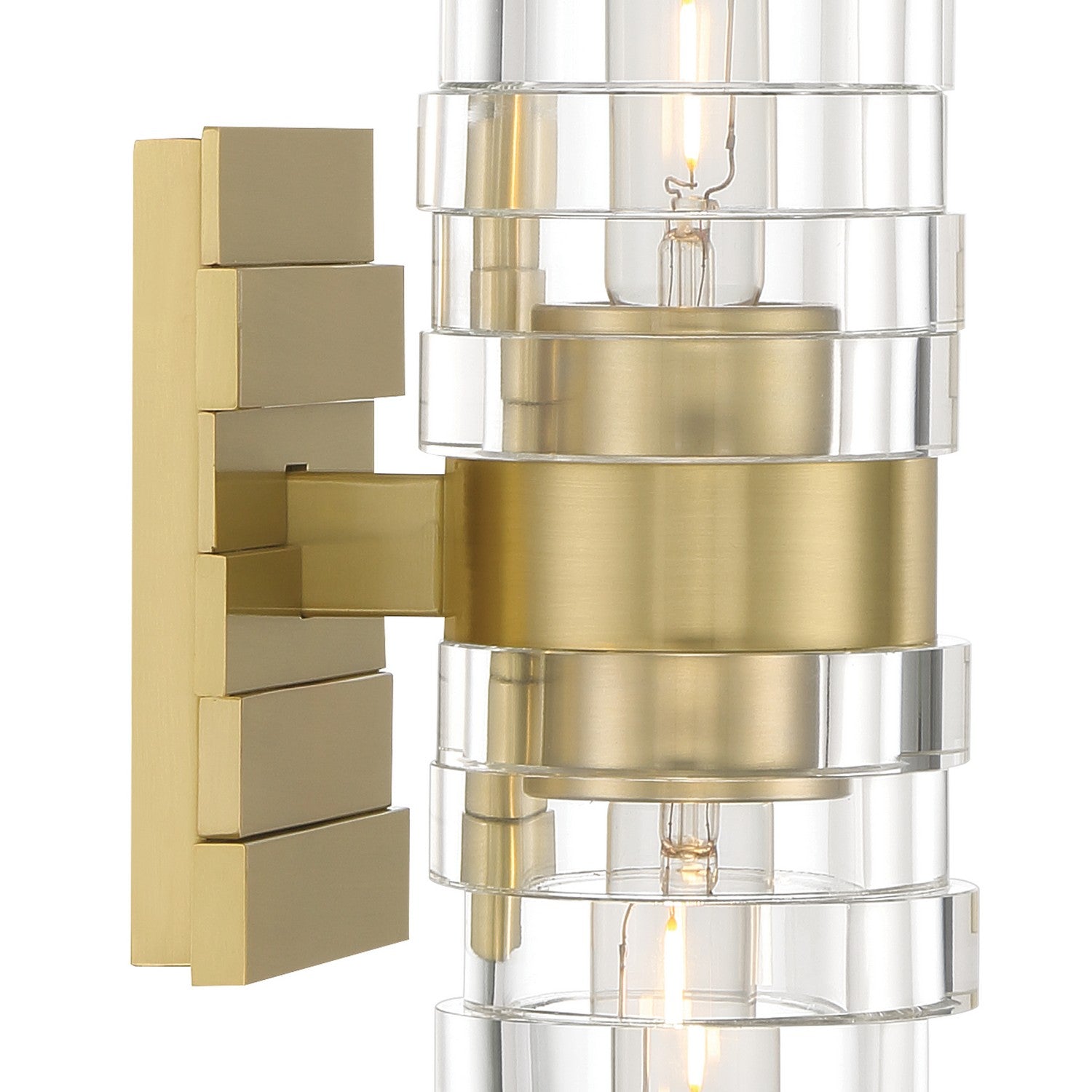 Norwell Lighting - 9765-SB-IC - Two Light Wall Sconce - Murano - Satin Brass