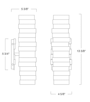 Norwell Lighting - 9765-SB-IC - Two Light Wall Sconce - Murano - Satin Brass