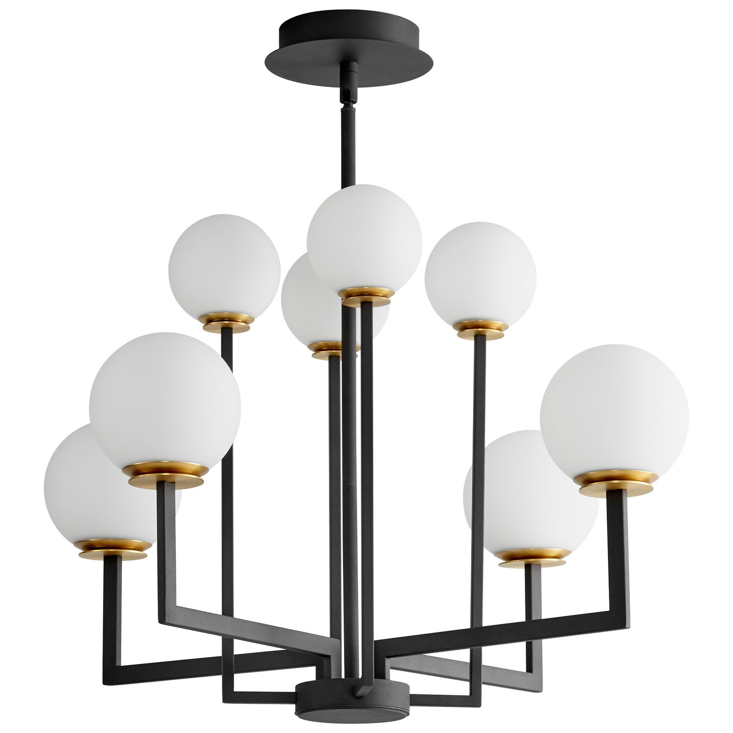 Oxygen - 3-28-1540 - LED Chandelier - Bonzo - Black W/ Aged Brass