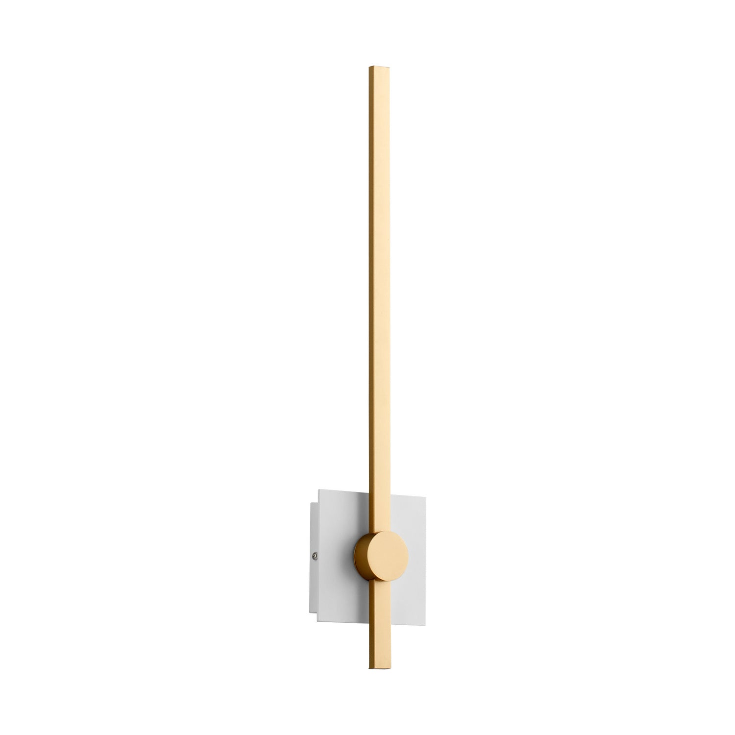 Oxygen - 3-50-650 - LED Wall Sconce - Zora - White W/ Industrial Brass