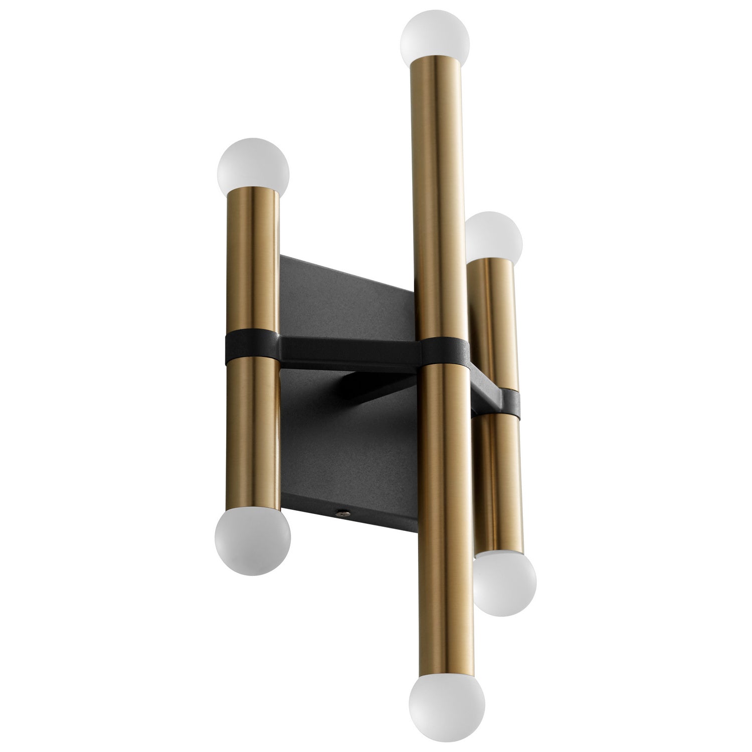 Oxygen - 3-584-1540 - LED Wall Sconce - Nero - Black W/ Aged Brass