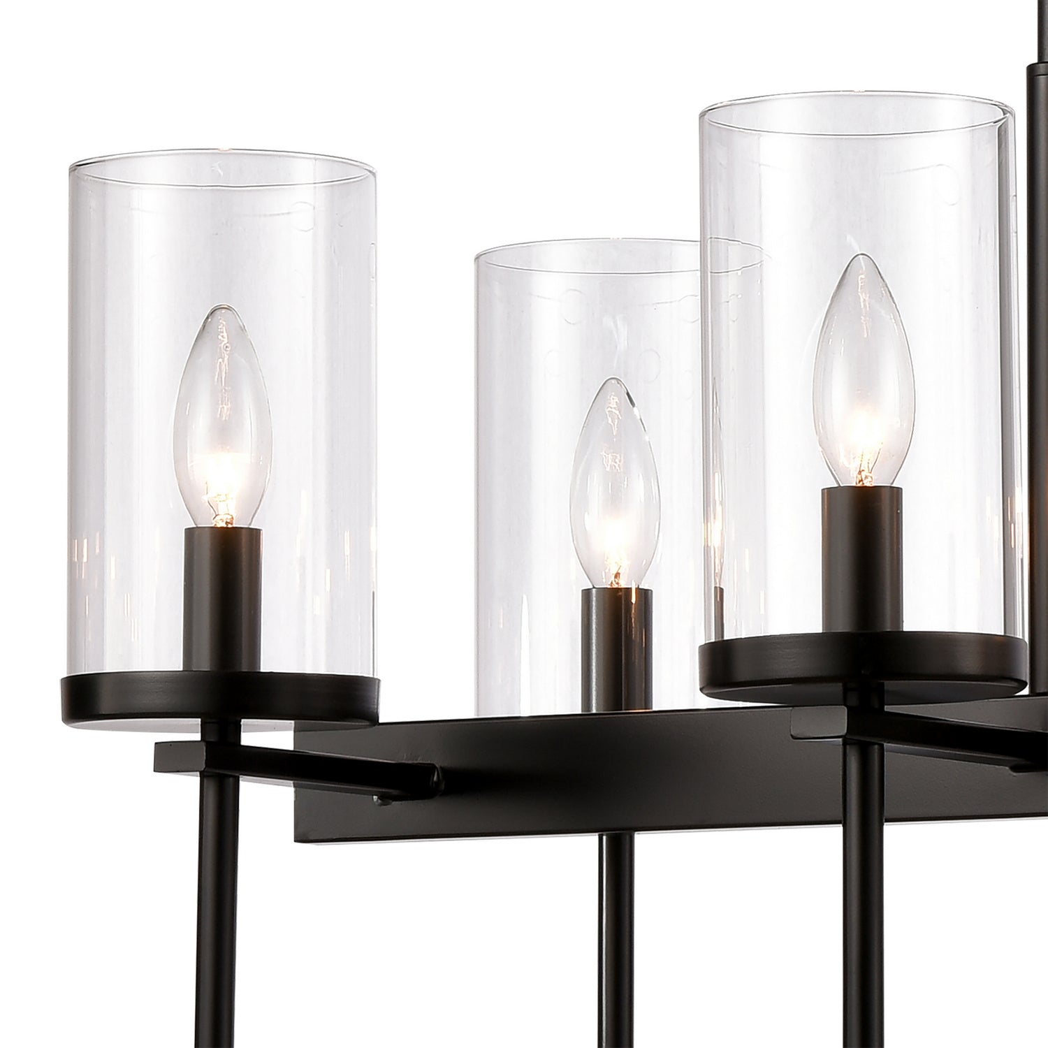 ELK Home - CN290886 - Eight Light Pendant - Oakland - Black